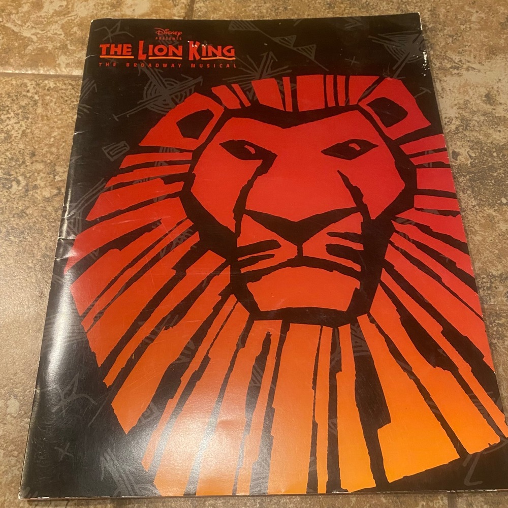 Disney Souvenir Program Lion King Broadway Musical Book Cast Information